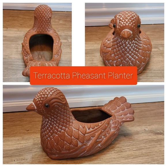 🧡 Terracotta Pheasant Planter 🧡 - Picture 1 of 6